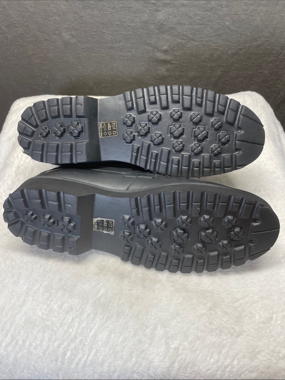 Urban Outfitters Black Lug-Sole Penny Loafers - Picture 8 of 9